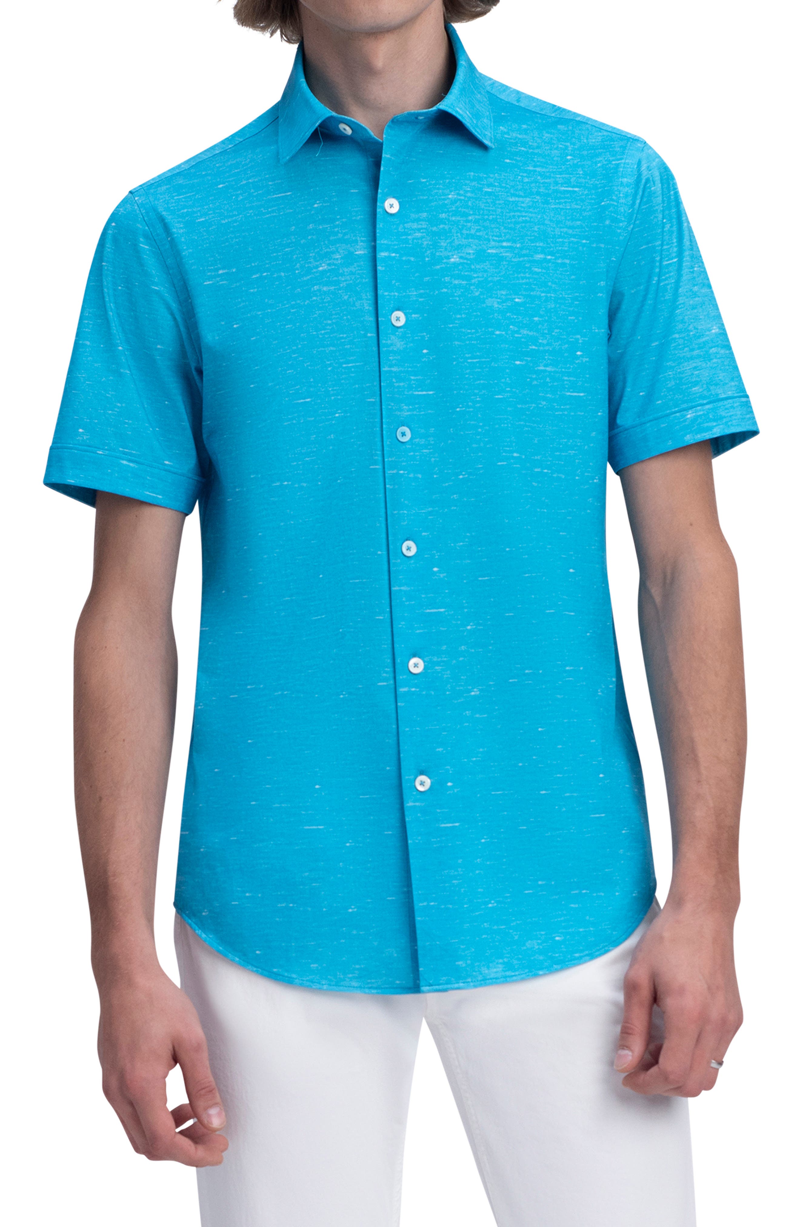 Projek Raw Mens Mini Print Woven Shirt Projek Raw Mens Mini Print Woven Shirt